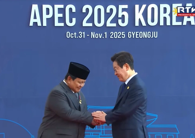 Presiden Prabowo Subianto hadir di KTT APEC di Korea Selatan [Tiktok/@Tumgrd]